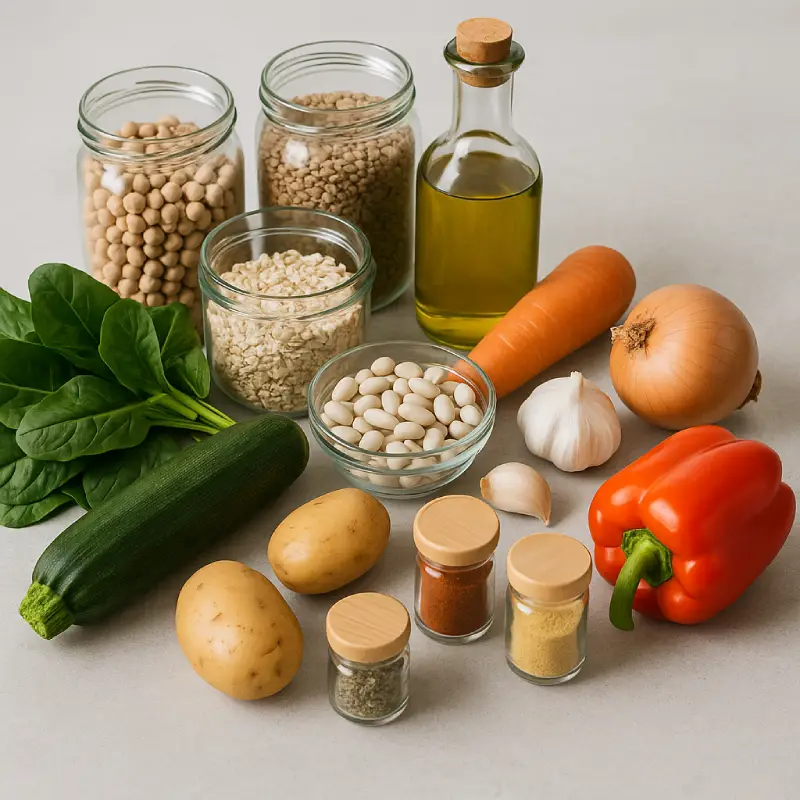 Ingredienti base per ricette vegane facili