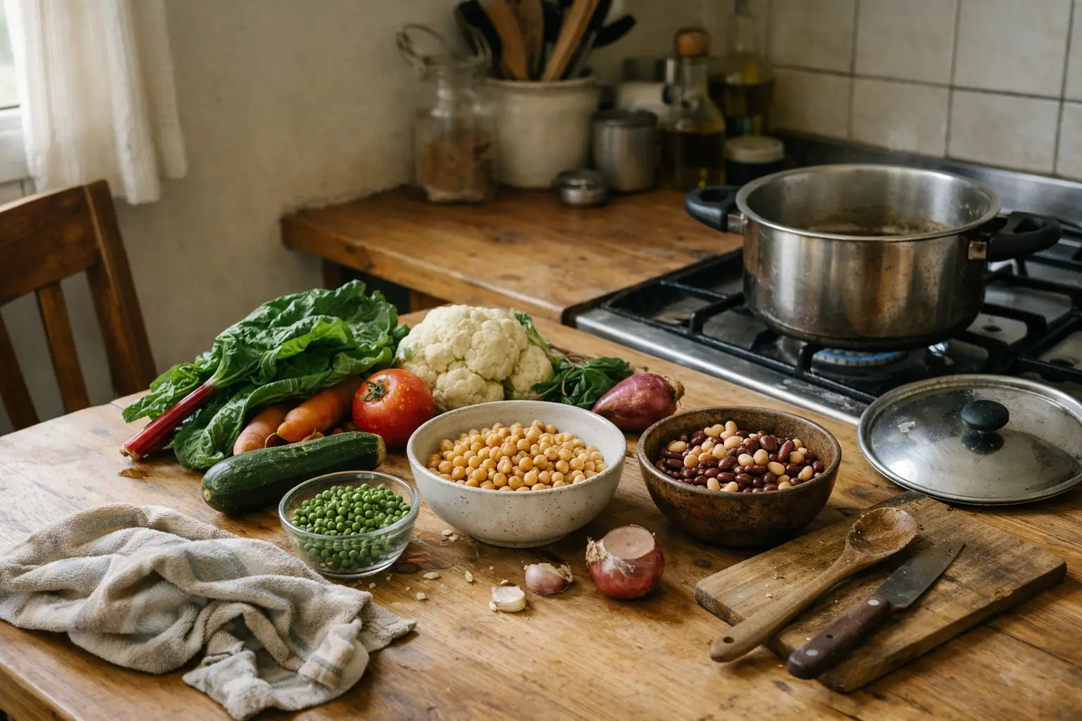 Iniziare a mangiare vegano Consigli pratici per iniziare a mangiare vegano con semplicità in una cucina di casa